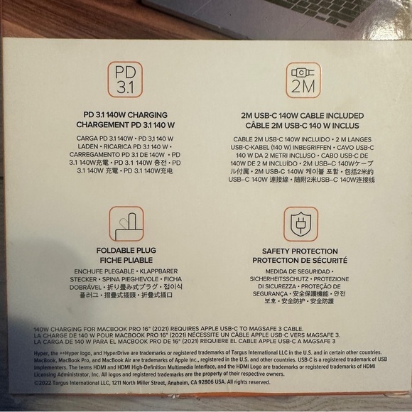 HyperJuice 140W Usb-C Charger 1140WW USB compatible with MacBook - Picture 5 of 8